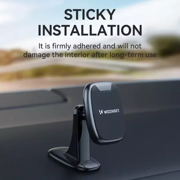 Wozinsky WUMTD magnetic phone holder for car dashboard - black 6