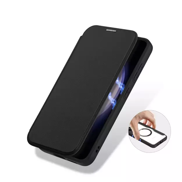 Dux Ducis Skin X Pro case for Samsung S24+ with magnetic ring and flap - black 19