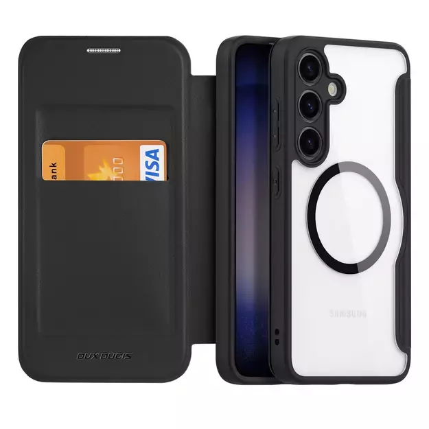 Dux Ducis Skin X Pro case for Samsung S24+ with magnetic ring and flap - black 13