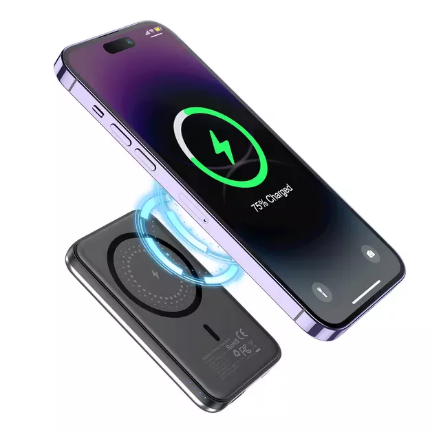 Choetech B655 mini wireless magnetic powerbank 5000mAh - silver 12