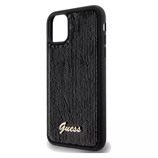 Guess Sequin Script Metal case for iPhone 11 / Xr - black 5