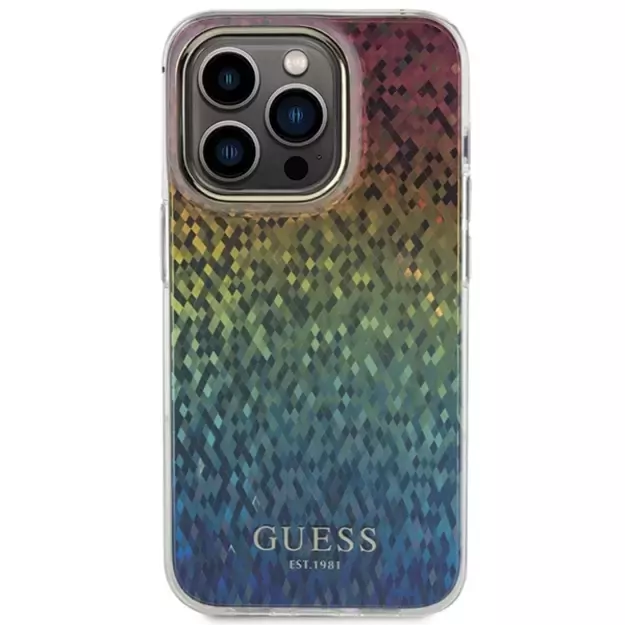 Guess IML Faceted Mirror Disco Iridescent case for iPhone 14 Pro Max - multicolored 2