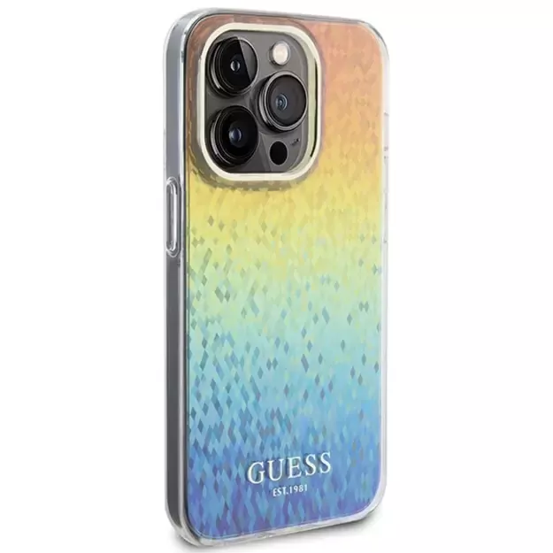 Guess IML Faceted Mirror Disco Iridescent case for iPhone 14 Pro Max - multicolored 3