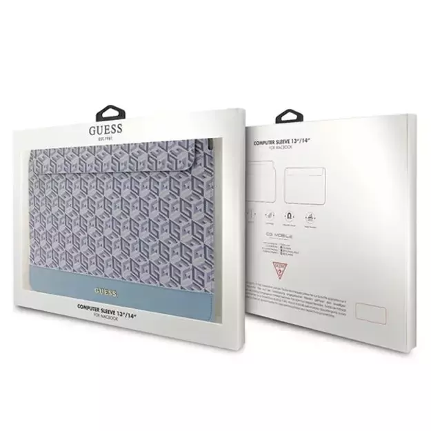 Guess GCube Stripes case for a 14  laptop - blue 3