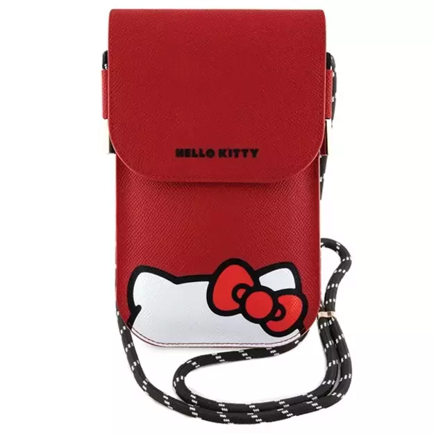 Hello Kitty Leather Hiding Kitty Cord bag - red 1