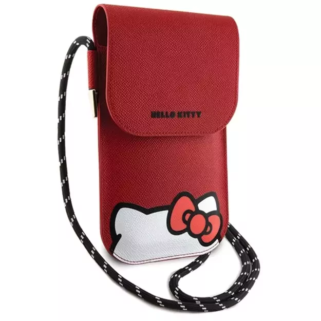 Hello Kitty Leather Hiding Kitty Cord bag - red 2