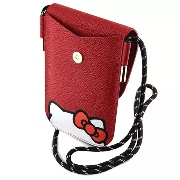 Hello Kitty Leather Hiding Kitty Cord bag - red 4