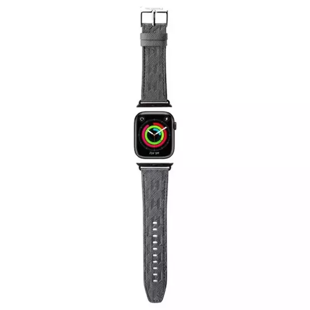 Karl Lagerfeld Saffiano Monogram strap for Apple Watch 38/40/41mm - silver