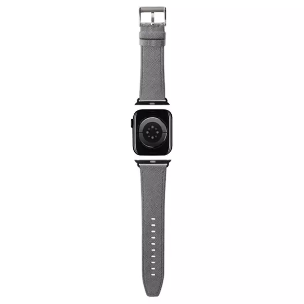 Karl Lagerfeld Saffiano Monogram strap for Apple Watch 38/40/41mm - silver 1