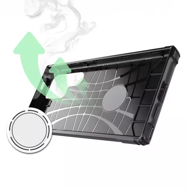 Hybrid Armor case for Samsung Galaxy S24 Ultra armored - black 5