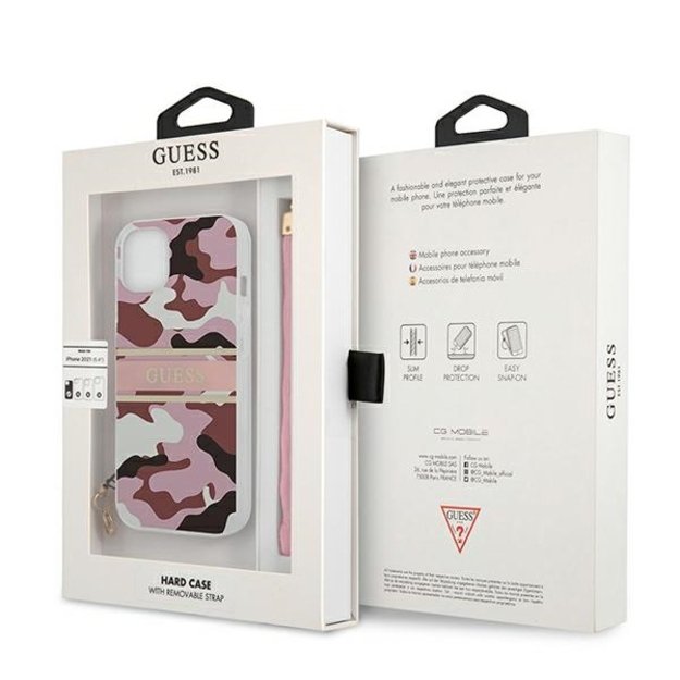 Guess GUHCP13SKCABPI iPhone 13 mini 5.4&quot  pink/pink hardcase Camo Strap Collection 14