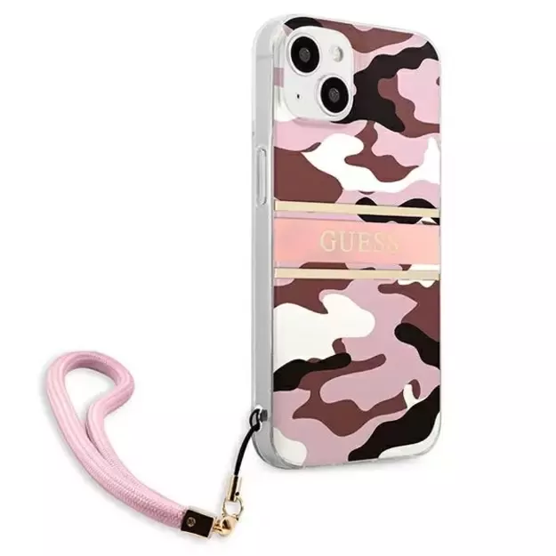 Guess GUHCP13SKCABPI iPhone 13 mini 5.4&quot  pink/pink hardcase Camo Strap Collection 3
