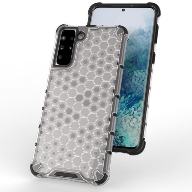 Honeycomb case armored cover with a gel frame for Samsung Galaxy S22 + (S22 Plus) black 6
