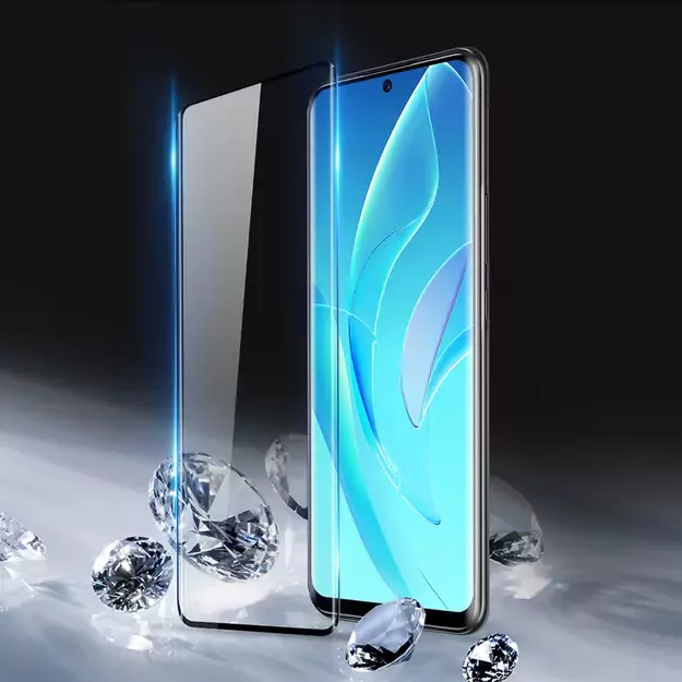 Dux Ducis Curved Glass Tempered glass for Honor 60 Pro with a black frame 2