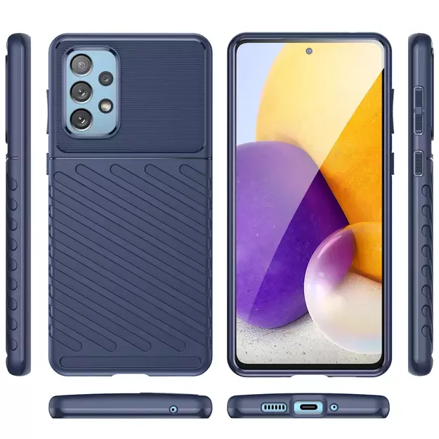 Thunder Case flexible armored cover for Samsung Galaxy A73 blue 14