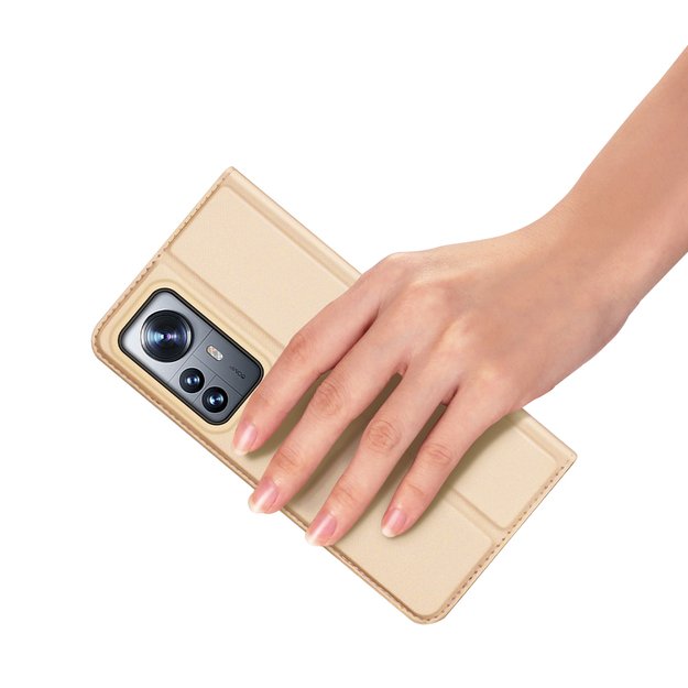 Dux Ducis Skin Pro Holster Cover Flip Cover for Xiaomi 12 Pro gold 26