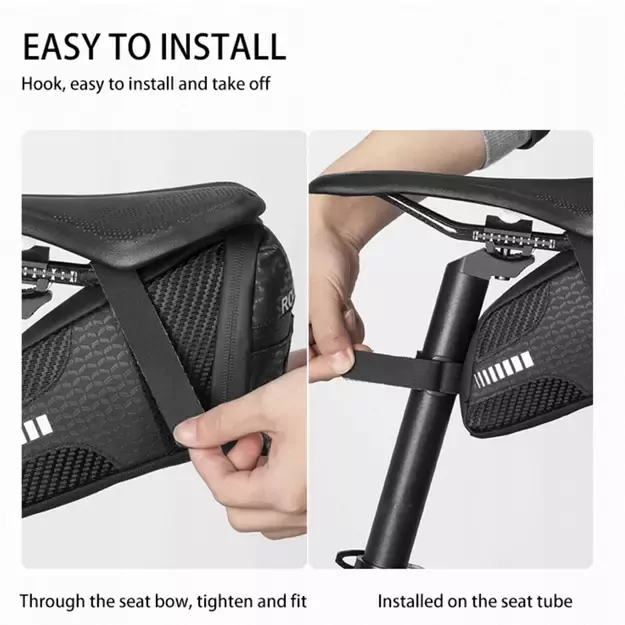 Rockbros C29-BK waterproof bicycle bag under the saddle - black 17