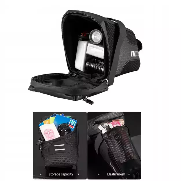 Rockbros C29-BK waterproof bicycle bag under the saddle - black 11