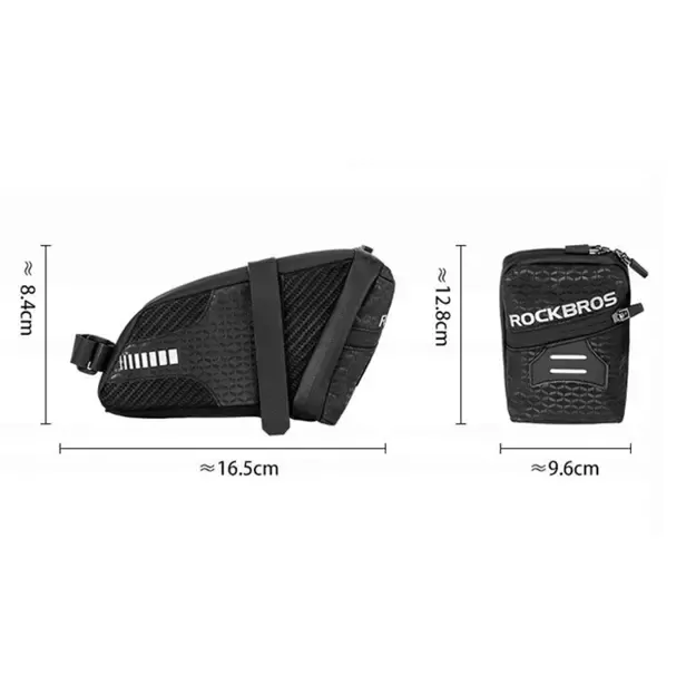 Rockbros C29-BK waterproof bicycle bag under the saddle - black 12