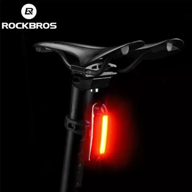 Rockbros A54BK Rear Bike Light + Micro USB - USB-A Cable - Black 3