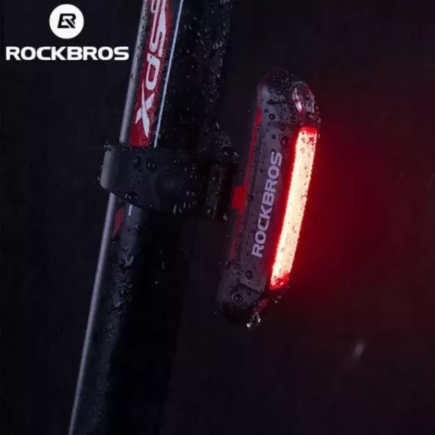 Rockbros A54BK Rear Bike Light + Micro USB - USB-A Cable - Black 2