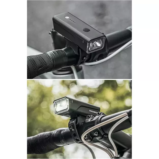 Rockbros 24510003001 front bicycle light 260 lm + USB-C - USB-A cable - black 20
