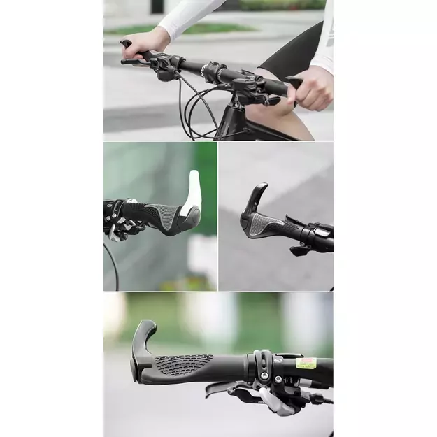 Rockbros BT1007W Bicycle Holder Set with Horns - White 7