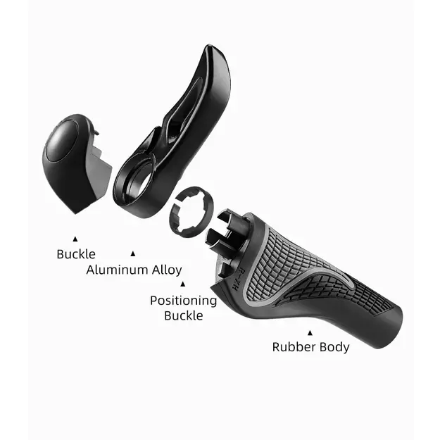 Rockbros BT1007W Bicycle Holder Set with Horns - White 8
