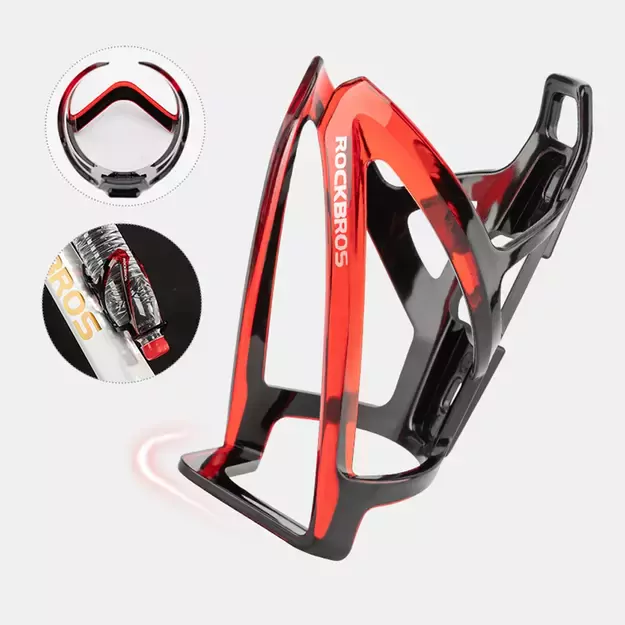 Rockbros FK338 Bike Bottle Holder - Black and Red 2