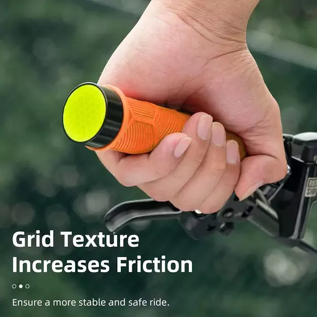 Rockbros 40720007004 bicycle grips with reflector - orange 2