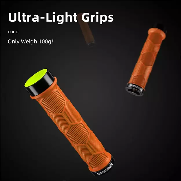 Rockbros 40720007004 bicycle grips with reflector - orange 3
