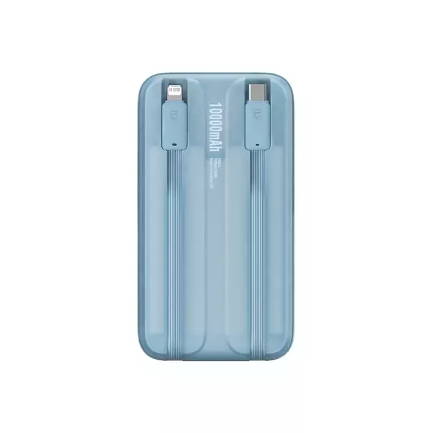 Baseus Comet Series powerbank with display 10000mAh 22.5W - blue + USB-A - USB-C cable 0.3m - white 2