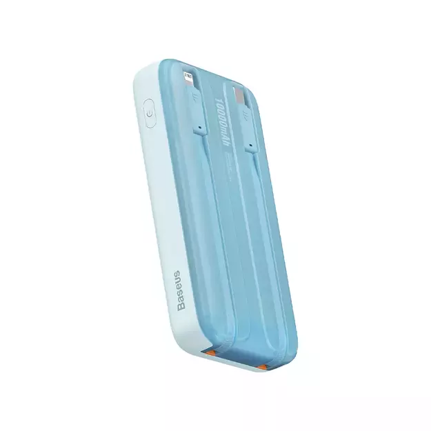 Baseus Comet Series powerbank with display 10000mAh 22.5W - blue + USB-A - USB-C cable 0.3m - white 6