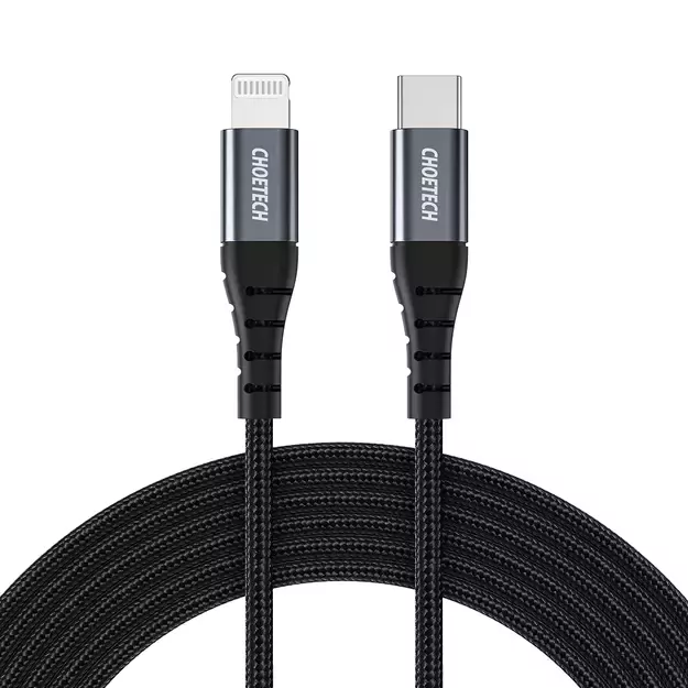 Choetech IP0041 USB-C / Lightning MFi 480Mb/s 3A 2 m cable - black 2