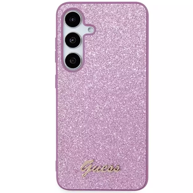 Guess Glitter Script case for Samsung Galaxy S24 - purple 1