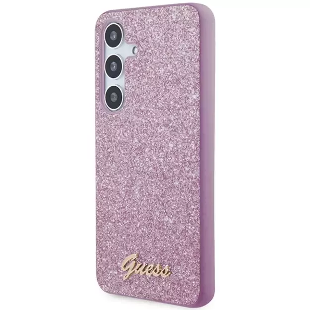 Guess Glitter Script case for Samsung Galaxy S24 - purple 14