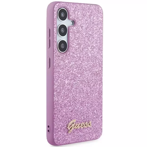 Guess Glitter Script case for Samsung Galaxy S24 - purple 2