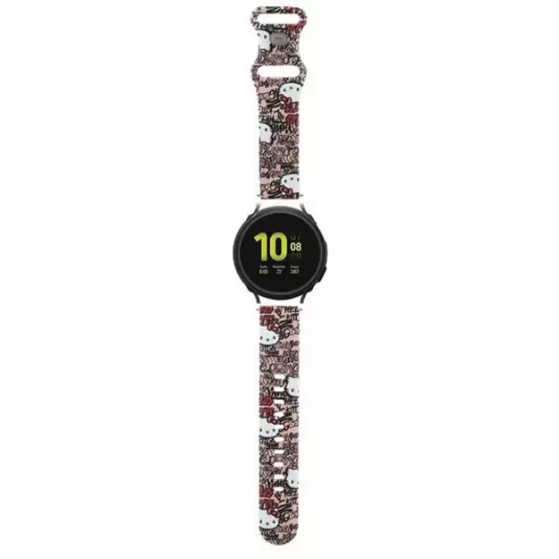 Hello Kitty Silicone Tags Graffiti strap universal 20mm - pink