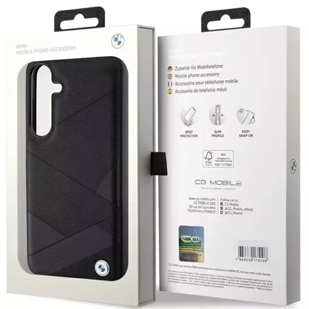 BMW BMHCS24M23RCGPK S24+ S926 black/black hardcase Signature Leather Crossing Lines Pattern 14