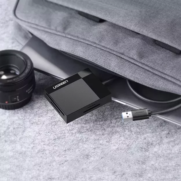 Ugreen CR125 30231 SD / micro SD / CF / MS memory card reader with 1m USB 3.0 cable - black 2