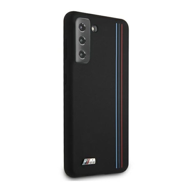 Etui BMW BMHCS21MSIVTBK S21+ G996 czarny/black Silicone Stripes M Collection 10