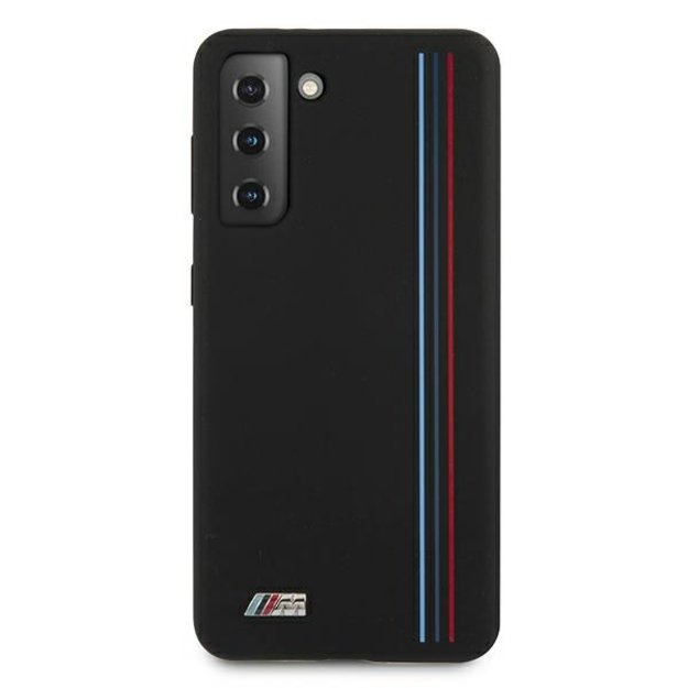Etui BMW BMHCS21MSIVTBK S21+ G996 czarny/black Silicone Stripes M Collection 9