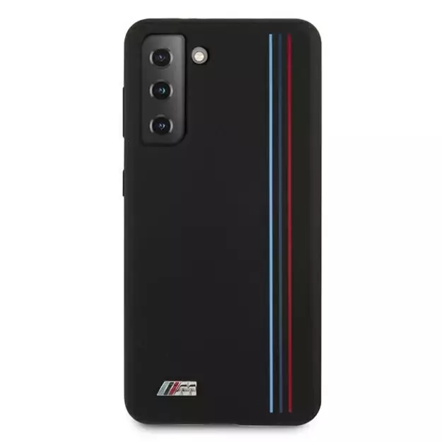 Etui BMW BMHCS21MSIVTBK S21+ G996 czarny/black Silicone Stripes M Collection 3