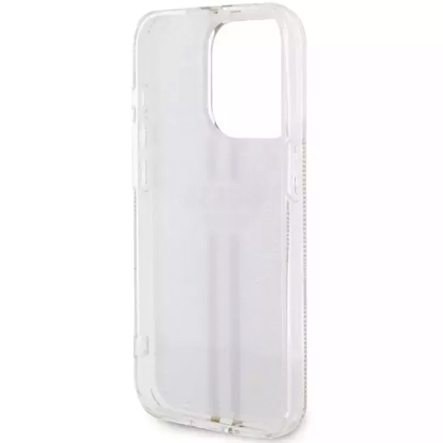 Guess IML 4G Gold Stripe case for iPhone 15 Pro - pink 13