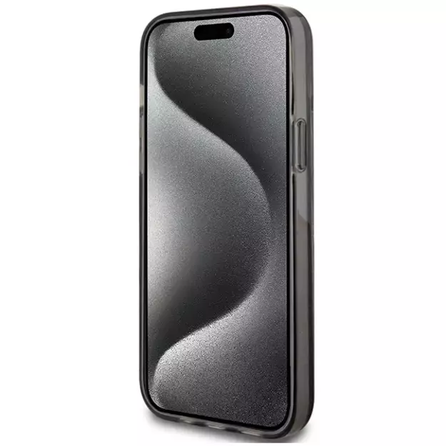 Guess Liquid Glitter Gold Stripes case for iPhone 15 Plus / 14 Plus - black 11