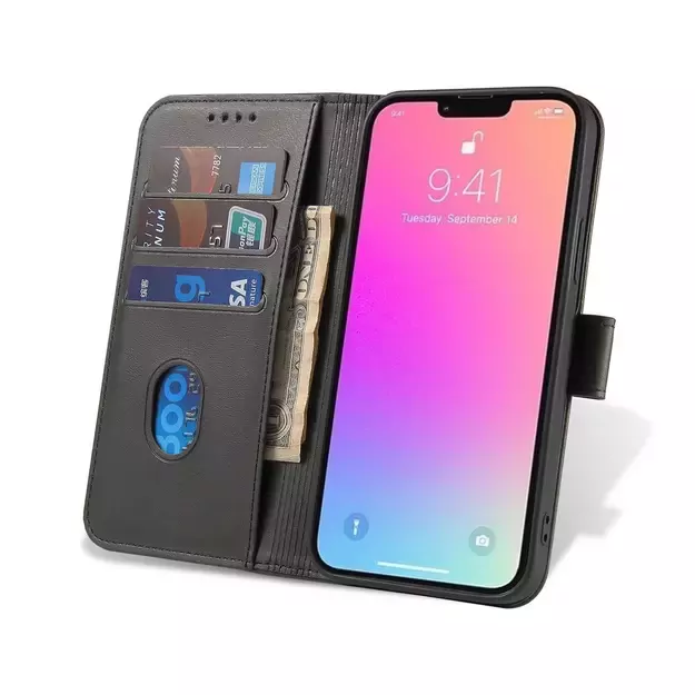 Magnet Case for Huawei Nova 12 Pro with flap and wallet - black 12