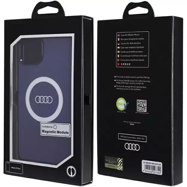 Audi IML Big Logo MagSafe case for iPhone 15 Plus / 14 Plus - blue 6