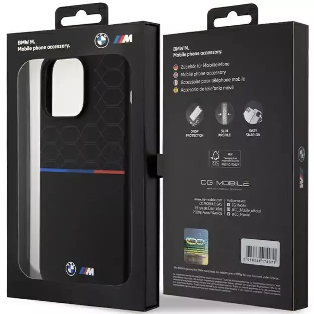 BMW M Silicone Pattern MagSafe case for iPhone 15 Pro Max - black 7