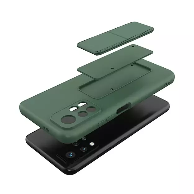 Wozinsky Kickstand Case Silicone Stand Cover for Xiaomi Redmi 10 Black 3