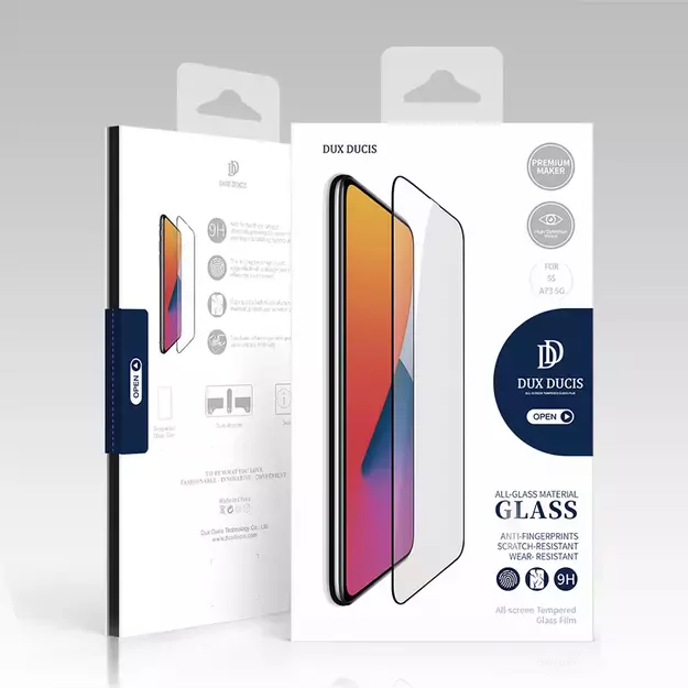 Dux Ducis 9D Tempered Glass full screen 9H tempered glass with frame for Samsung Galaxy A73 black (case friendly) 13